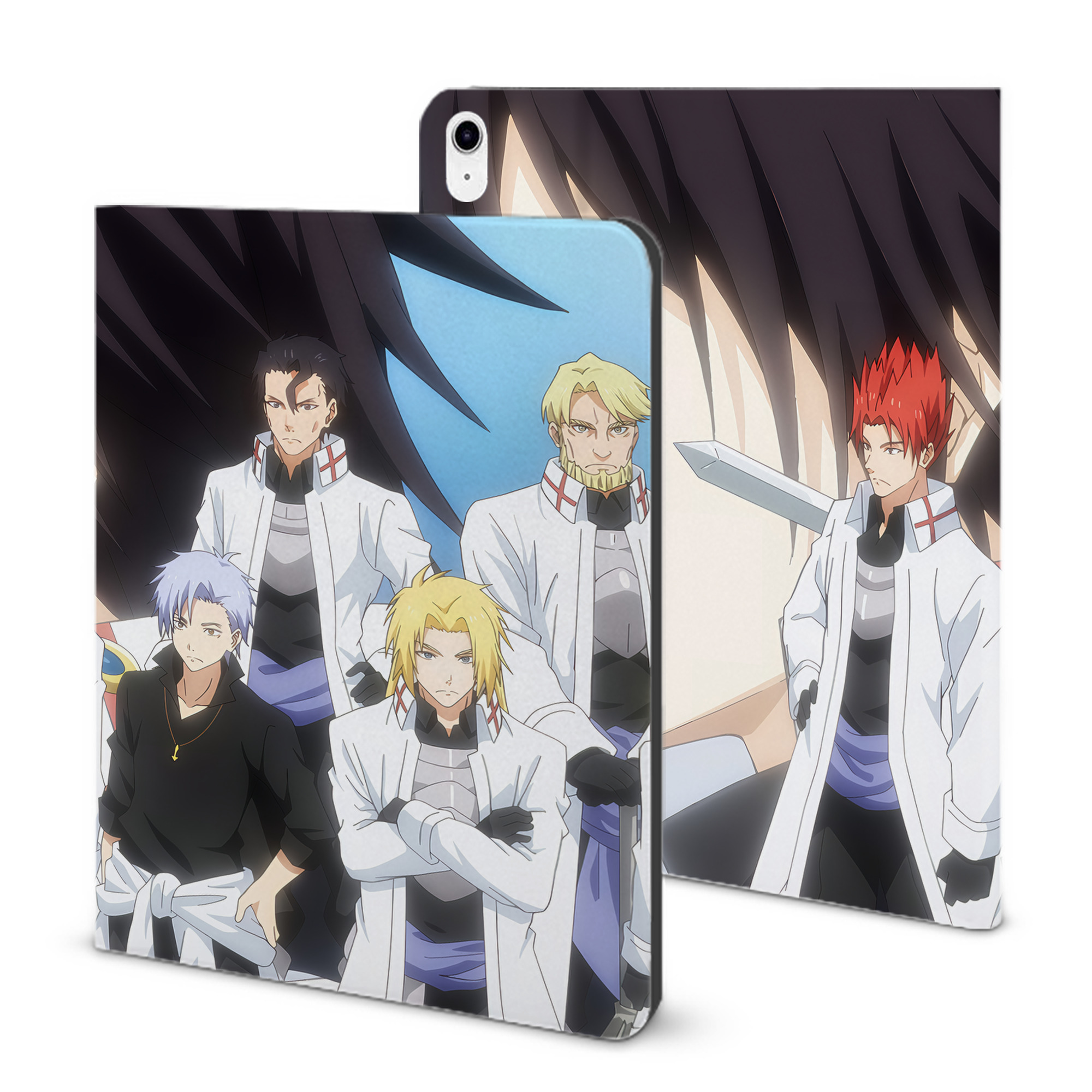 （画像用） 転スラ Regarding Reincarnated to Slime IPad ケース ブック型 PUレザー TPU 耐衝撃 軽量 薄型 ペン収納なし 全面保護 IPad 各モデル対応
